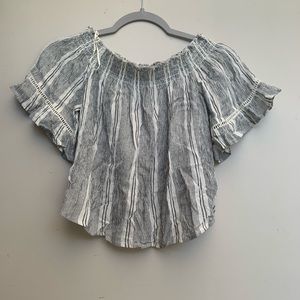 NWT Bershka Top. Size M black and white stripes